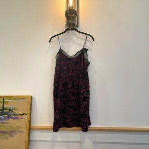 Aqua Black and Pink Printed Cami Dress SZ S